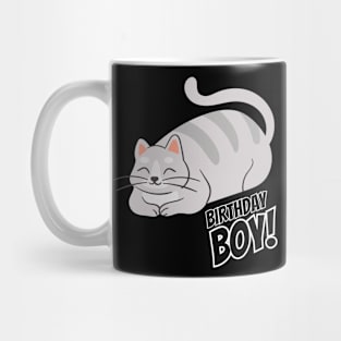 Birthday boy Tshirt with cute cat Mug